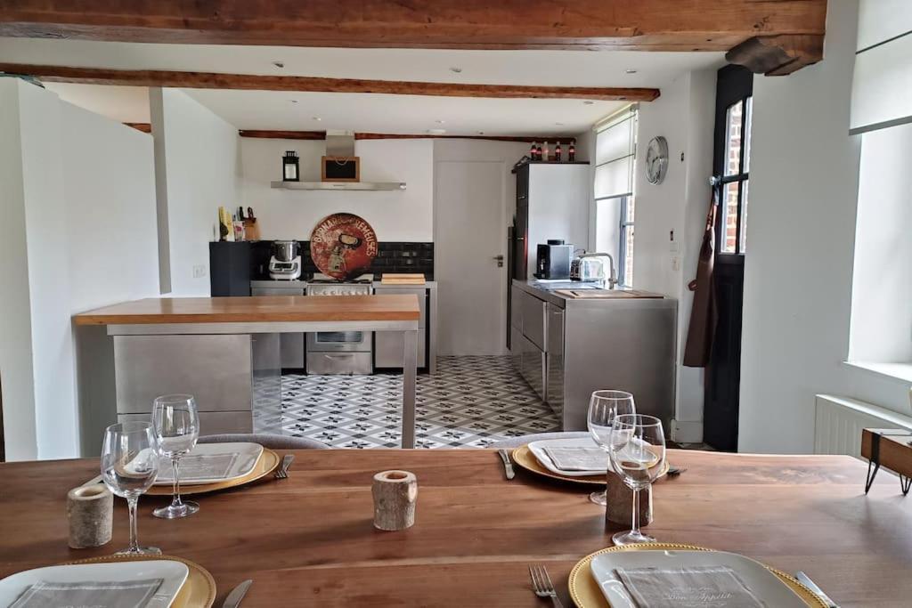 Villa Ferme De Caractere Avec Piscine Et Cheminee Sainghin-en-Mélantois Esterno foto